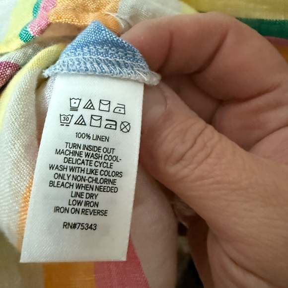 C&C California Linen Rainbow Stripe Halter Shift Dress-NWT size XS - Picture 6 of 8